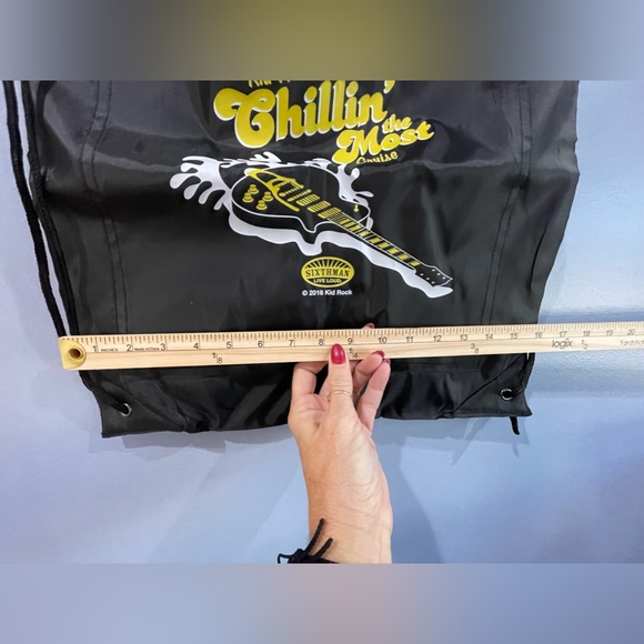 Kid Rock Chillin the Most Cruise Drawstring Backpack 2016 Black Nylon - Picture 7 of 8